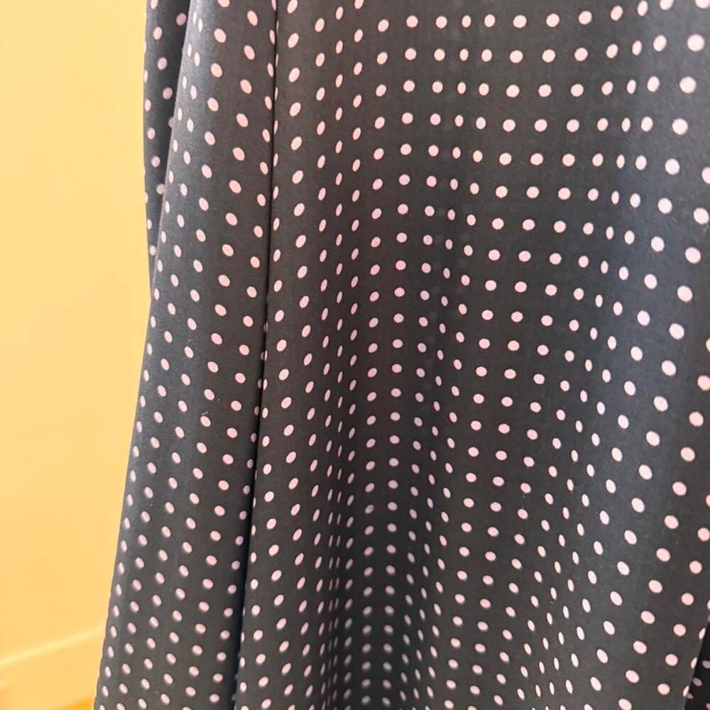 Silk robe navy with white - Picture 3 of 5